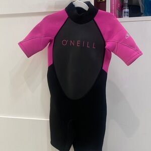 O'Neill Kids Pink and Black Wetsuit